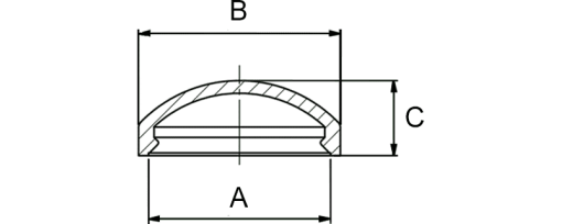 Výkres - Krytky Ø 12,0, Typ 66, HDPE, bílá přibl. RAL 9003