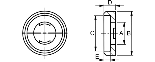 Výkres - Finální podložky 3,2x6,5x2, PA 6, černá, typ 5