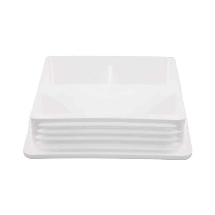 Lamelové zátky čtvercové 101,6/101,6x2,5-5,5, PE, bílá ~ RAL 9003