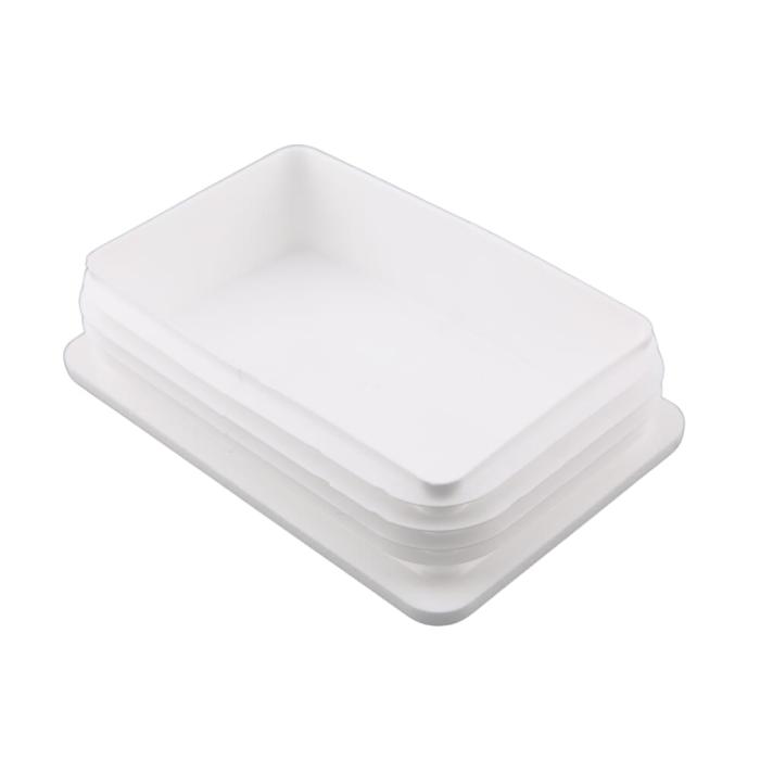 Lamelové zátky obdélníkové 100/50 x 3,2-5, PE, bílá ~ RAL 9010