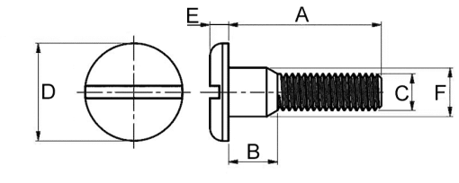 Výkres - Spojovací šrouby M6x48, PA 6, černá