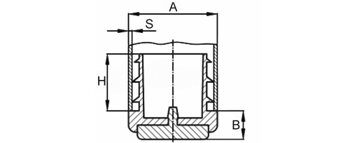 Výkres - Lamelové zátky, kulaté 28x1,5-2,5, PP, černá