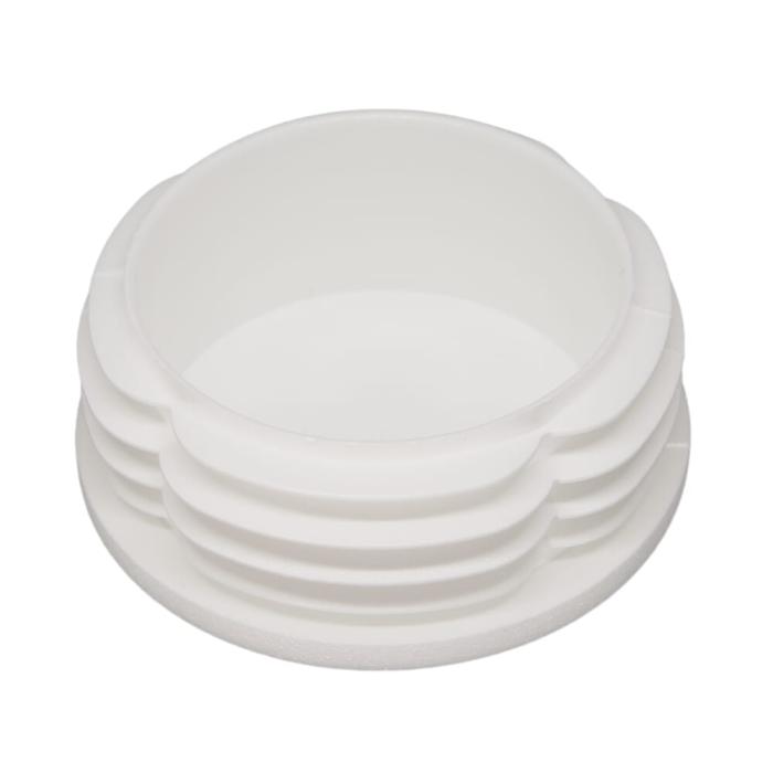 Lamelové zátky, kulaté 50x2,5-4,5, PE, bílá ~ RAL 9003