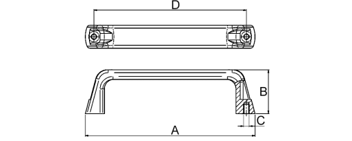 Výkres - Madlo M6 / L=160, PA-GV, černá
