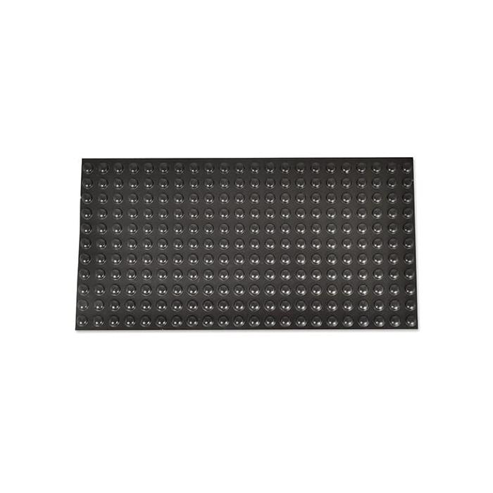 Samolepicí nožičky 10,0/3,1, měkčené PVC / polyuretan, černá