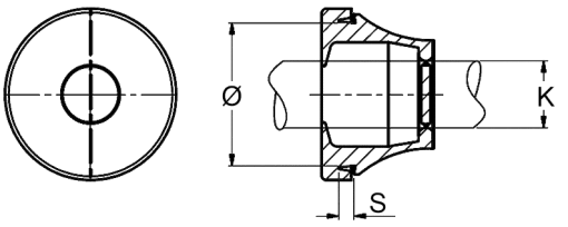 Výkres - Průchodky IP67 32,5/1-4 M32, EPDM, šedá ~ RAL 7035