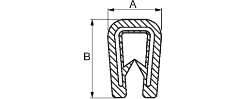 Výkres - Ochrana hran 1,0-4,0, PVC, černá