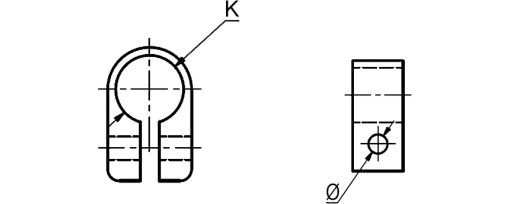 Výkres - Příchytky kabelů 50,4, LDPE, černá